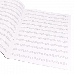 тетрадь для нот  а4 24л. вертикальная "ноты и клавиши" на скрепке