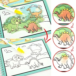 раскраска  водная с маркером динозавры