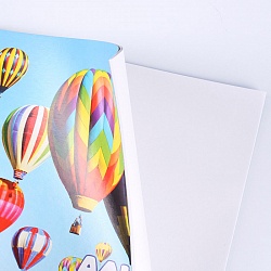альбом  для рисования 20л на склейке воздушные шары "darvish" плотность 100гр/м2  рб