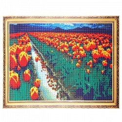 алмазная живопись 40*50см  поле тюльпанов