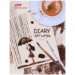 ежедневник  недатированный  а6 160л. "art coffee"