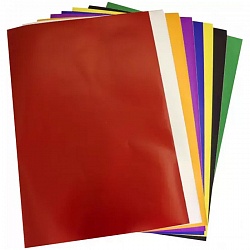 бумага цветная самоклеящаяся перламутровая а4 8л. 8цв.  упаковка пэт - пакет