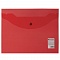 папка-конверт на кнопке а5 "brauberg" прозрачная красная 180мкм