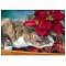 алмазная  мозаика (живопись) "darvish" 40*50см  кот под рождественской звездой